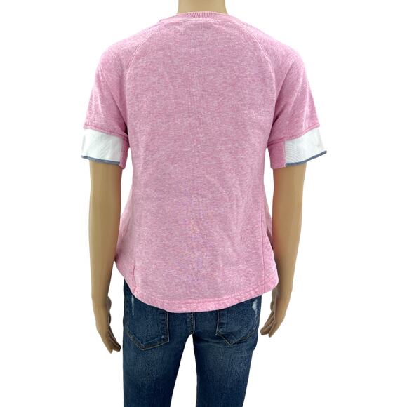 Nike XS Pink Short Sleeve Crop Baby Tee Sweatshirt Sweater - Picture 4 of 10